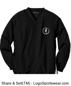 Sport-Tek Men's V-Neck Raglan Wind Shirt Design Zoom